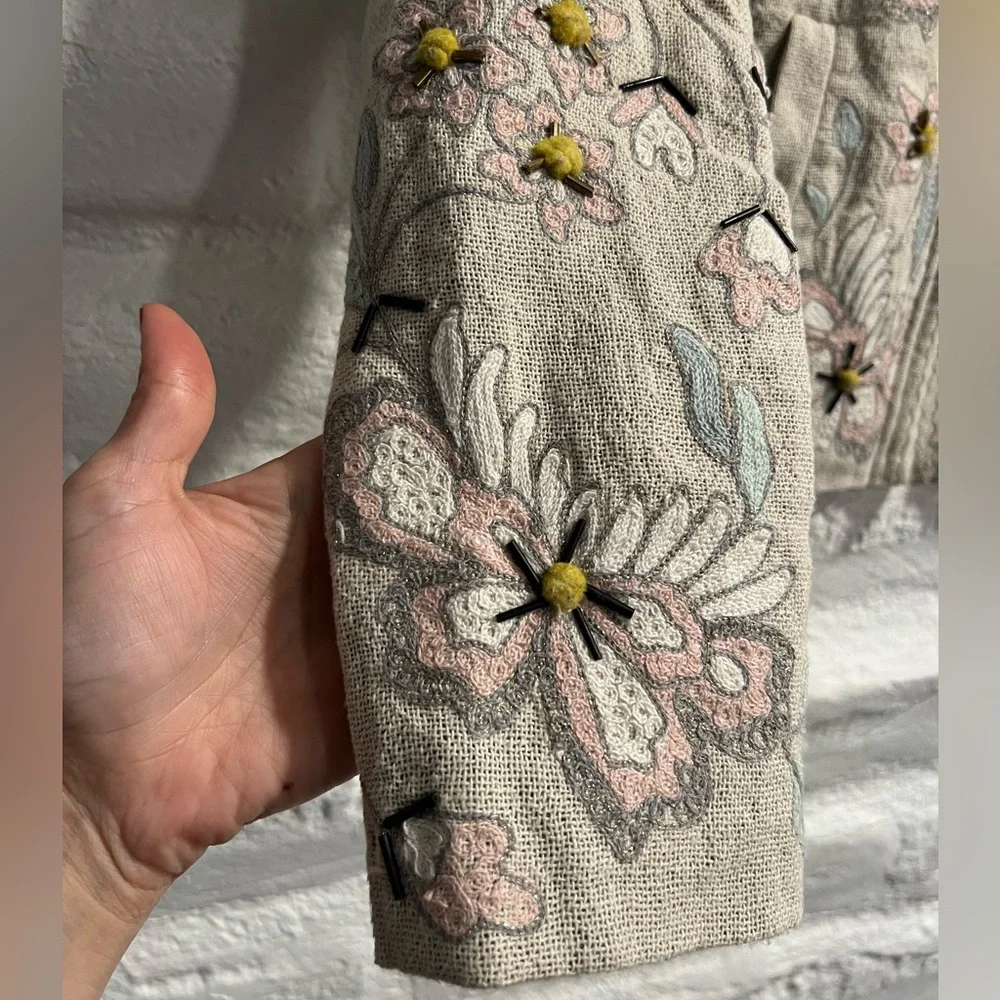 Anthropologie Aquilia Embroidered Jacket - Picture 7 of 13